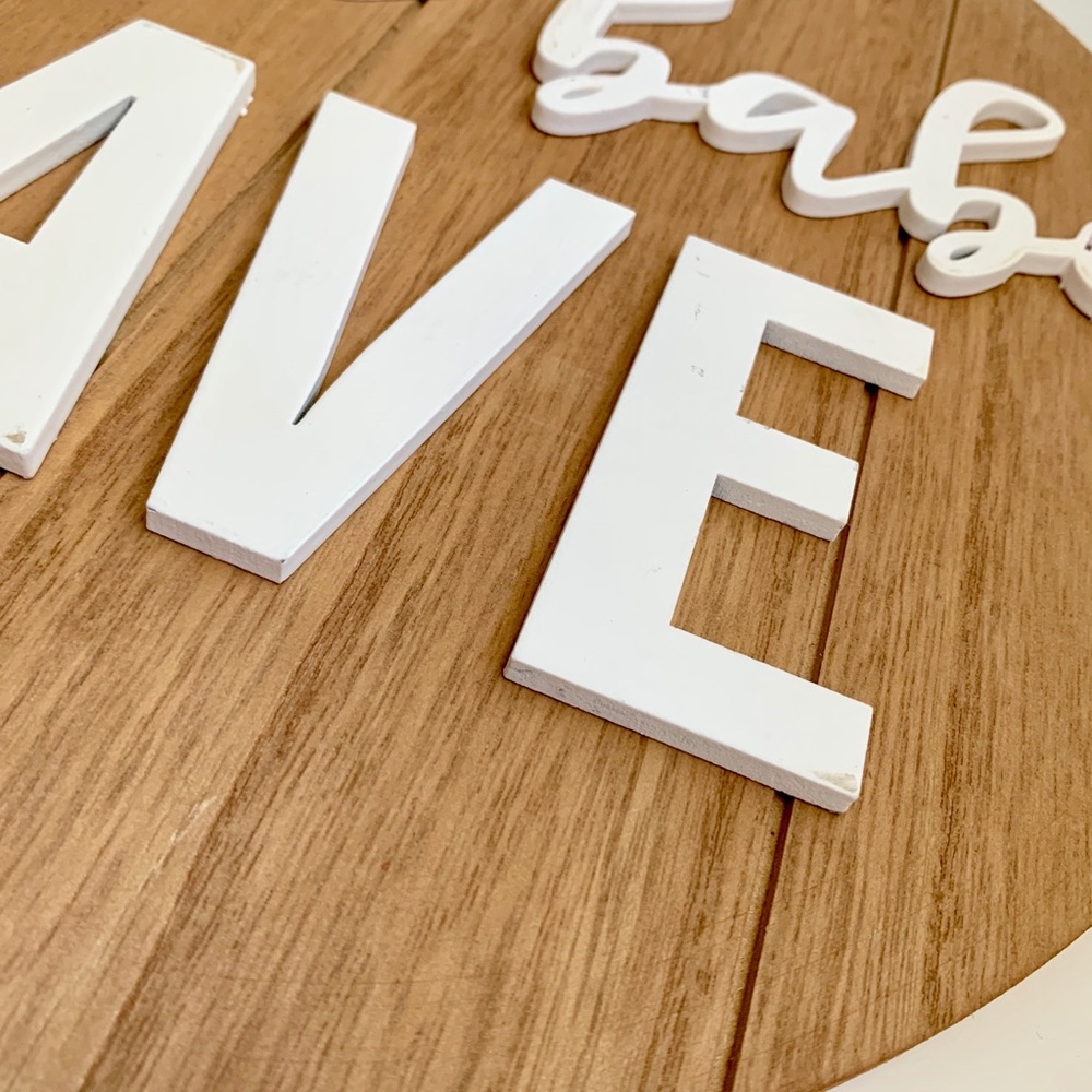 Wooden Circle Sign - Picture 3 of 5